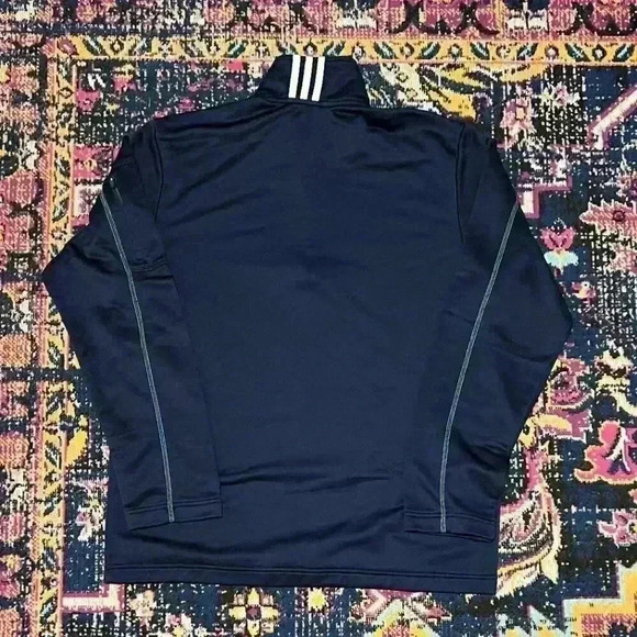 Adidas Performance Quarter-Zip Golf Pullover  Men Large Long Sleeve Navy Blue - Picture 2 of 2
